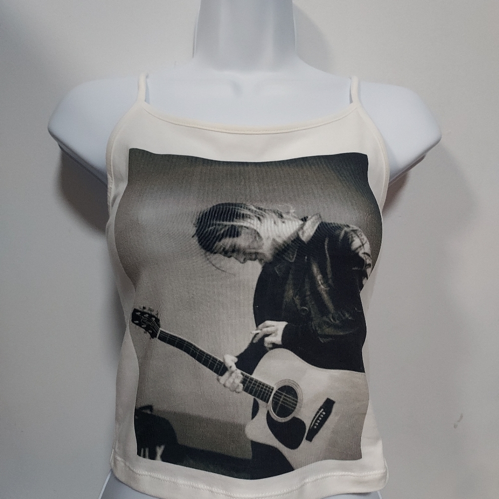 Nirvana crop top Nirvana Tank Top Nurvana Shirt Kurt Cobain Poster tank top